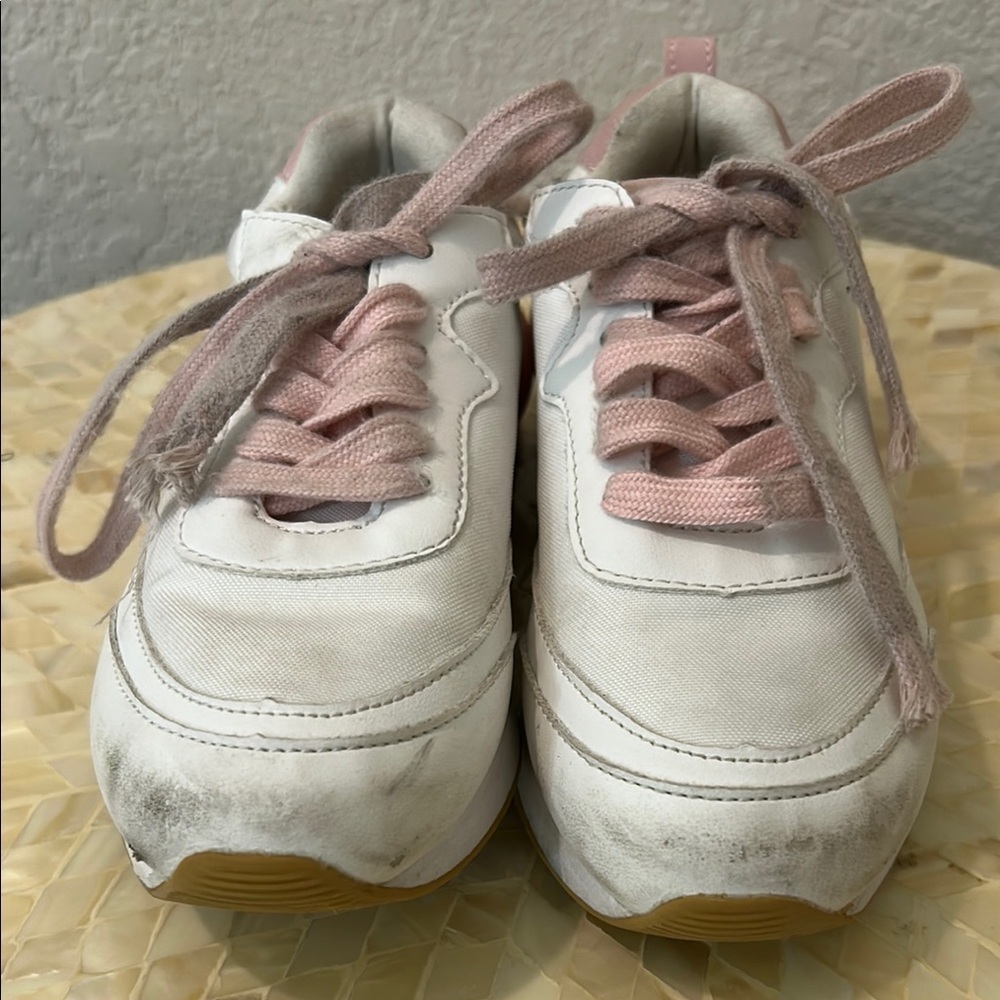 White and Pink Sneakers by Vince Camuto - Picture 2 of 9